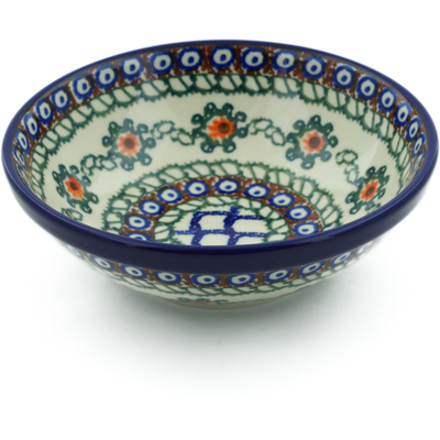 Polish Pottery Bowl 6&quot; Country Kitchen UNIKAT