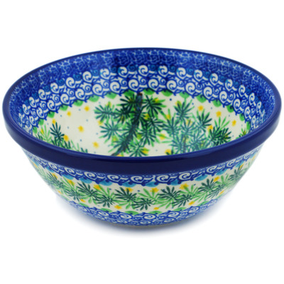 Polish Pottery Bowl 6&quot; Cozy Bullfinch UNIKAT