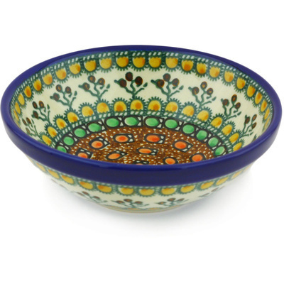 Polish Pottery Bowl 6&quot; Cranberry Medley UNIKAT
