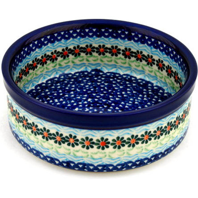 Polish Pottery Bowl 6&quot; Daisies By The Sea