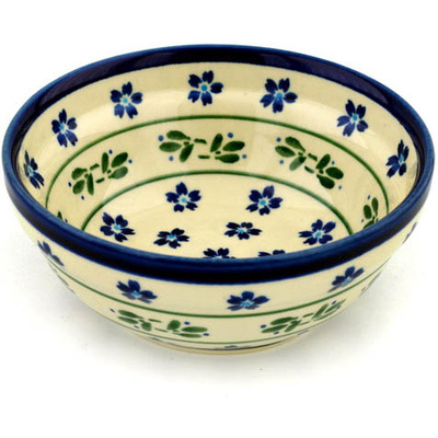 Polish Pottery Bowl 6" Daisy Field