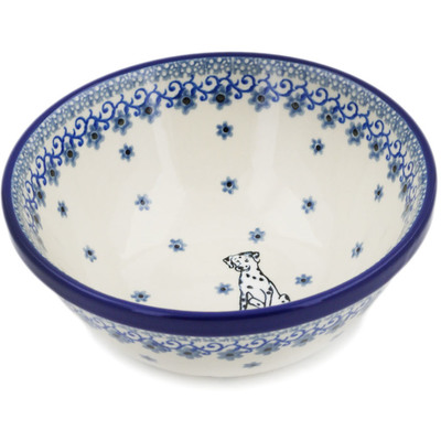 Polish Pottery Bowl 6&quot; Dalmatian Delight