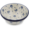 Polish Pottery Bowl 6&quot; Dandelions, Kites, Wind