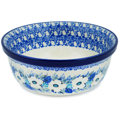 Polish Pottery Bowl 6&quot; Delicate Magnolia UNIKAT