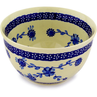 Polish Pottery Bowl 6&quot; Delicate Poppy