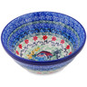 Polish Pottery Bowl 6&quot; Delightful Garden House UNIKAT