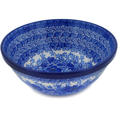 Polish Pottery Bowl 6&quot; Dreams In Blue UNIKAT