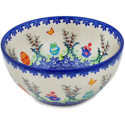 Polish Pottery Bowl 6&quot; Easter Day Delight UNIKAT