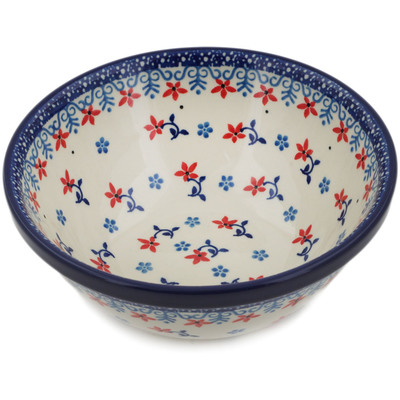 Polish Pottery Bowl 6" Elegant Symphony