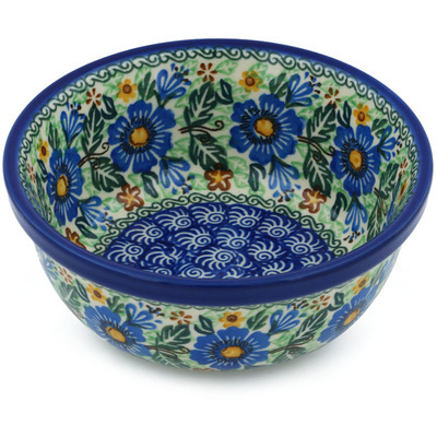 Polish Pottery Bowl 6&quot; Fall Festival UNIKAT