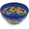 Polish Pottery Bowl 6&quot; Fall Garden UNIKAT