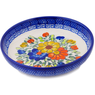 Polish Pottery Bowl 6&quot; Fall Garden UNIKAT