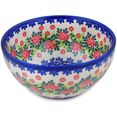 Polish Pottery Bowl 6&quot; Feeling Rosey UNIKAT