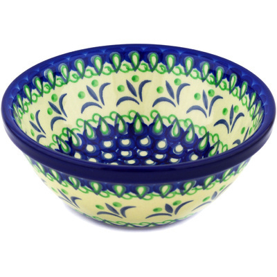 Polish Pottery Bowl 6" Fleur De Lis