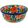Polish Pottery Bowl 6&quot; Flowers Collected On A Sunny Day UNIKAT