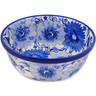 Polish Pottery Bowl 6&quot; Flowers In The Sky UNIKAT