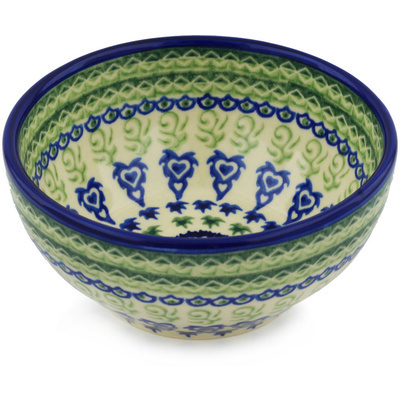 Polish Pottery Bowl 6&quot; Folk Art
