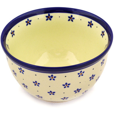 Polish Pottery Bowl 6&quot; Forget Me Knot