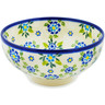 Polish Pottery Bowl 6&quot; Forget-me-not Field