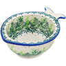 Polish Pottery Bowl 6&quot; Fresh Fern UNIKAT