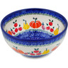 Polish Pottery Bowl 6&quot; Fresh Vegetable Garden