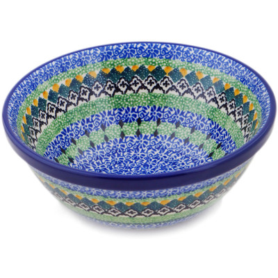 Polish Pottery Bowl 6&quot; Garden Party UNIKAT