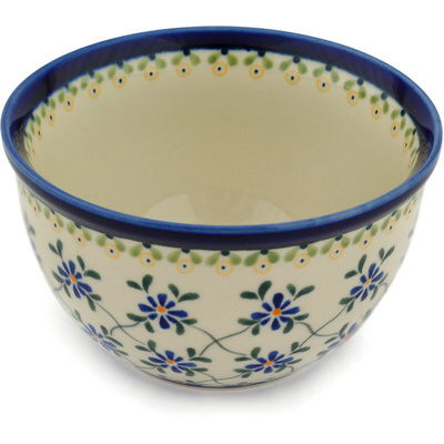 Polish Pottery Bowl 6" Gingham Trellis