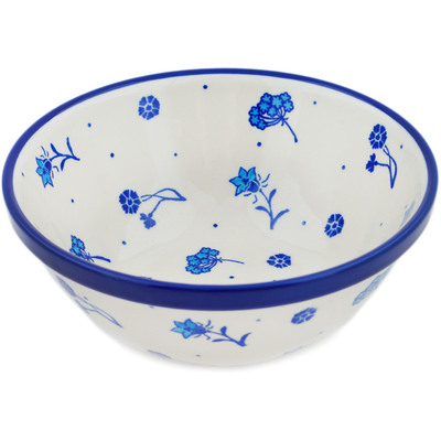 Polish Pottery Bowl 6&quot; Go With The Flow