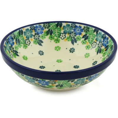 Polish Pottery Bowl 6&quot; Good Luck Wildflowers