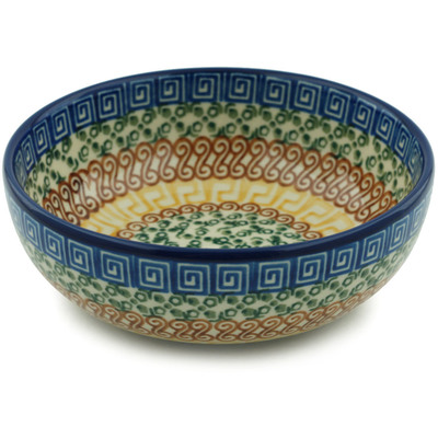 Polish Pottery Bowl 6&quot; Grecian Sea