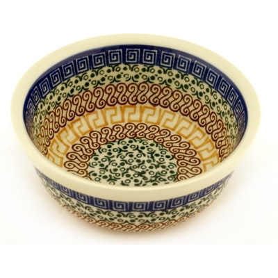 Polish Pottery Bowl 6&quot; Grecian Sea