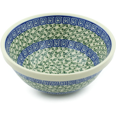 Polish Pottery Bowl 6&quot; Greek Garden
