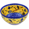 Polish Pottery Bowl 6&quot; Halloween Evening