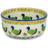 Polish Pottery Bowl 6&quot; Happy Ducklings UNIKAT