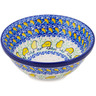 Polish Pottery Bowl 6&quot; Hatched