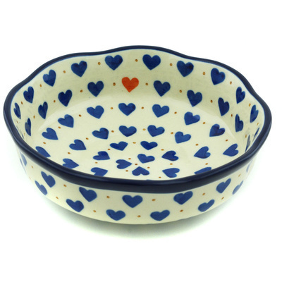 Polish Pottery Bowl 6&quot; Heart Of Hearts