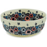 Polish Pottery Bowl 6&quot; Heavenly Red Wreath