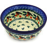 Polish Pottery Bowl 6" Holly Robin
