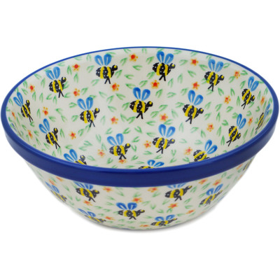 Polish Pottery Bowl 6&quot; Honey Bee