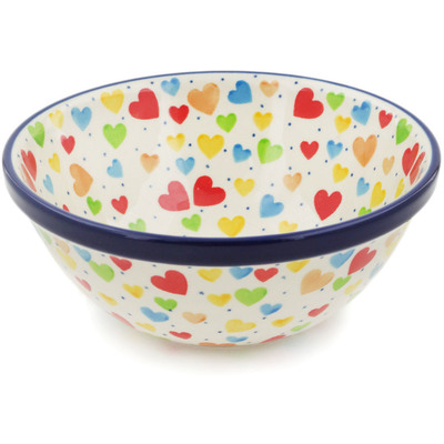 Polish Pottery Bowl 6&quot; In Love With Love UNIKAT