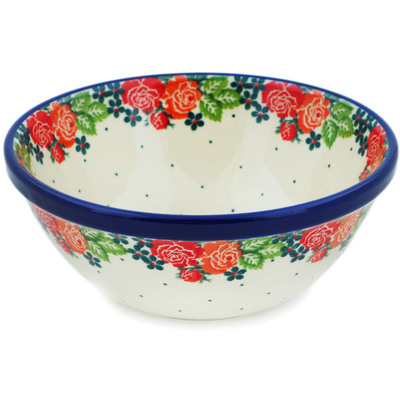 Polish Pottery Bowl 6&quot; In The Rose Garden