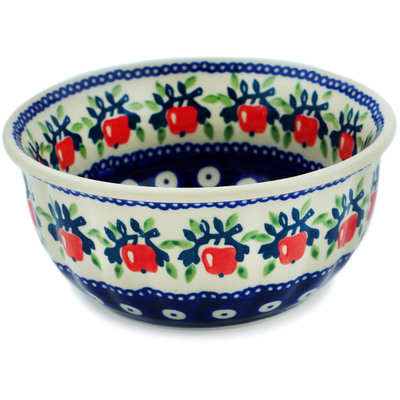 Polish Pottery Bowl 6&quot; Juicy Apple