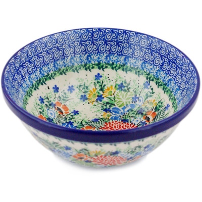 Polish Pottery Bowl 6&quot; La Memoire UNIKAT