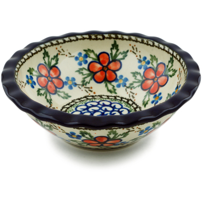 Polish Pottery Bowl 6&quot; Lancaster Rose