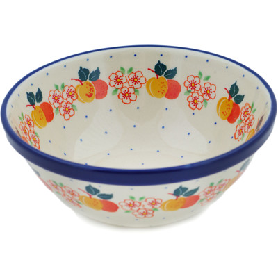 Polish Pottery Bowl 6&quot; Life&#039;s A Peach