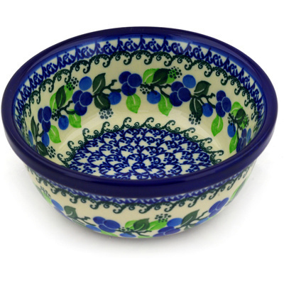 Polish Pottery Bowl 6&quot; Limeberry