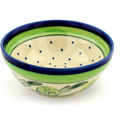 Polish Pottery Bowl 6&quot; Limon Swirl