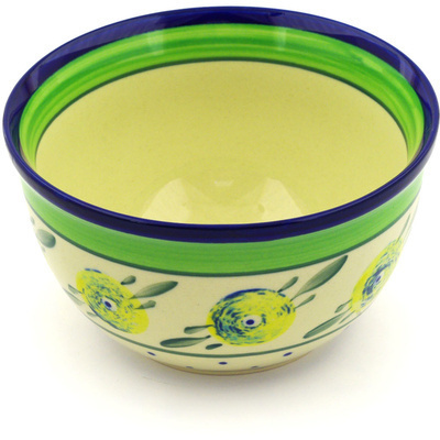 Polish Pottery Bowl 6" Limon Swirl