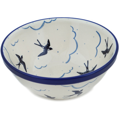 Polish Pottery Bowl 6&quot; Look Up