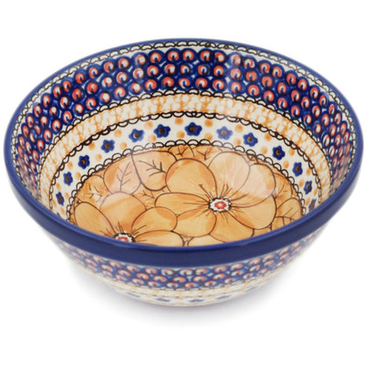 Polish Pottery Bowl 6&quot; Marigold Dreams UNIKAT
